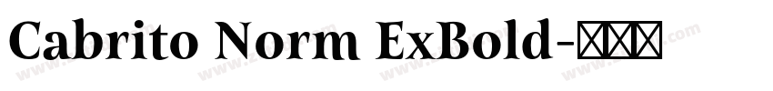 Cabrito Norm ExBold字体转换